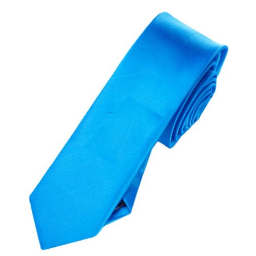Image 1 of Cobalt Blue Formal Groomsmen Groom Wedding Slim Skinny Mens Neck Tie 