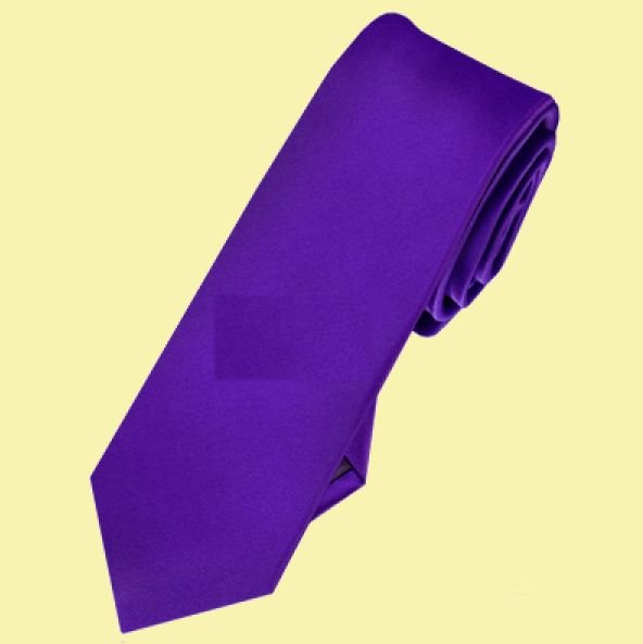 Image 0 of Cadbury Purple Formal Groomsmen Groom Wedding Slim Skinny Mens Neck Tie 