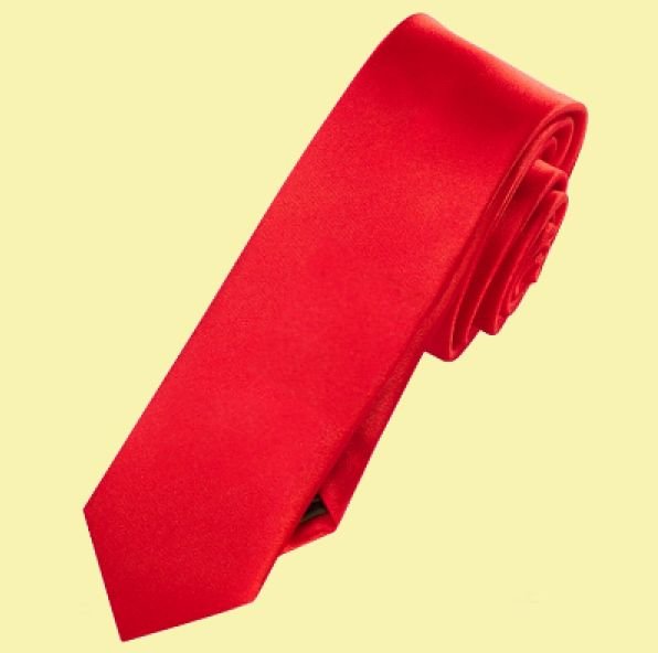 Image 0 of Cherry Red Formal Groomsmen Groom Wedding Slim Skinny Mens Neck Tie 