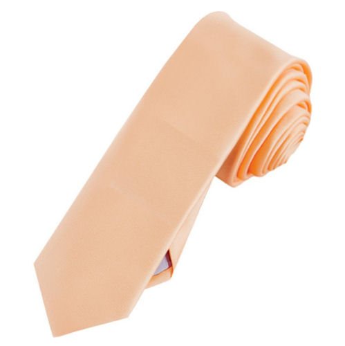 Image 1 of Apricot Peach Formal Groomsmen Groom Wedding Slim Skinny Mens Neck Tie 