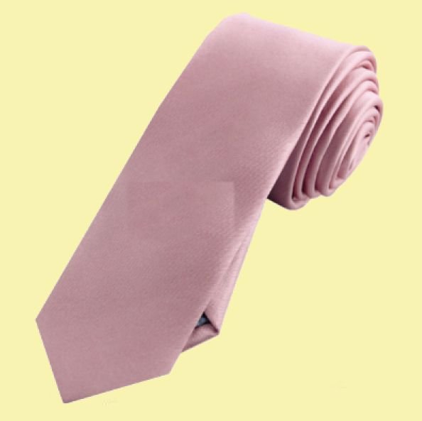 Image 0 of Blush Dusky Pink Formal Groomsmen Groom Wedding Slim Skinny Mens Neck Tie 