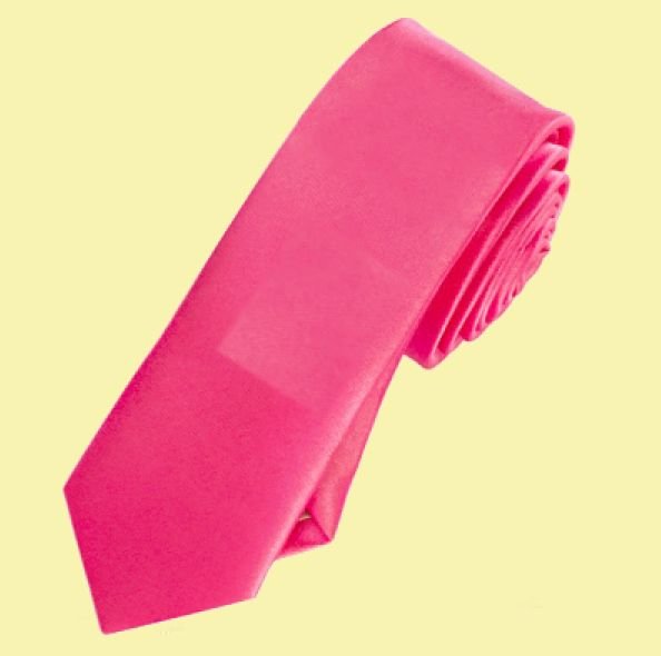 Image 0 of Hot Pink Formal Groomsmen Groom Wedding Slim Skinny Mens Neck Tie 