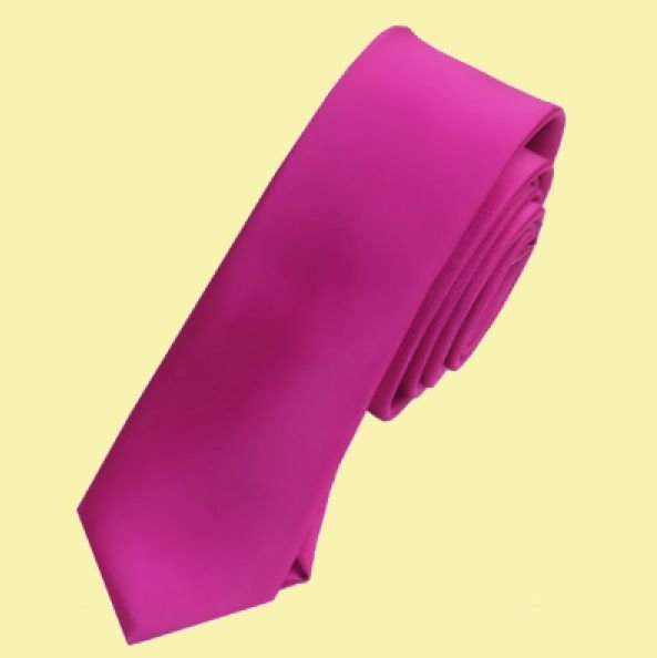 Image 0 of Fuchsia Magenta Pink Formal Groomsmen Groom Wedding Slim Skinny Mens Neck Tie 