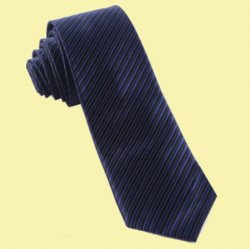 Navy Blue Black Thin Stripes Groomsmen Groom Wedding Narrow Mens Neck Tie 