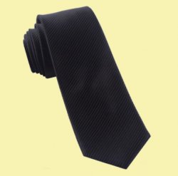 Jet Black Thin Stripes Groomsmen Groom Wedding Narrow Mens Neck Tie 