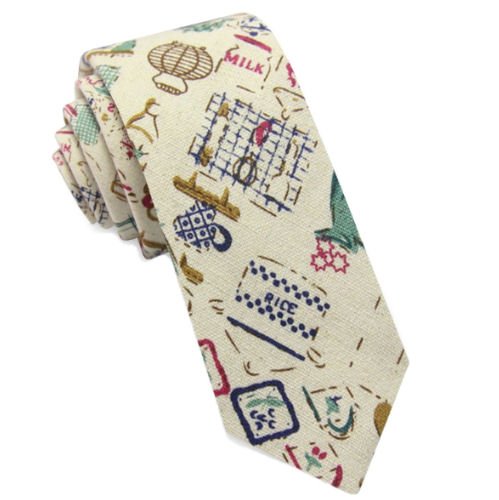 Image 1 of Old Style Kitchen Formal Groomsmen Groom Wedding Slim Skinny Mens Neck Tie 