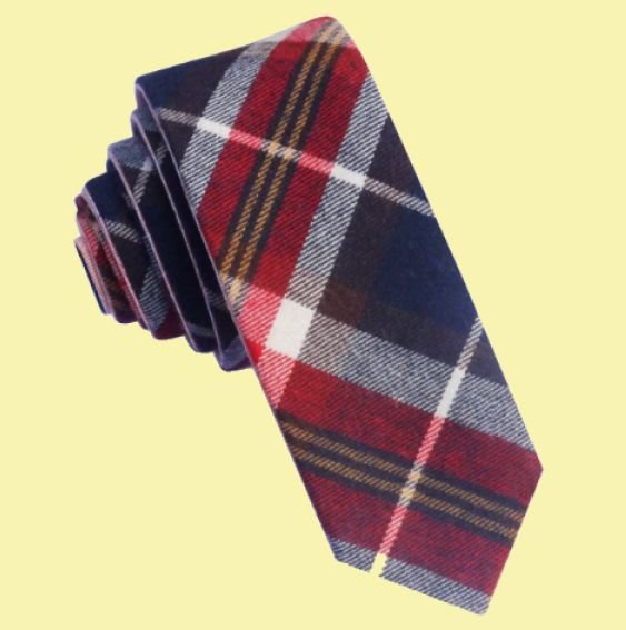 Image 0 of Blue Red White Tartan Groomsmen Groom Wedding Slim Skinny Mens Neck Tie 