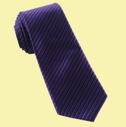 Cadbury Purple Black Thin Stripes Groomsmen Groom Wedding Narrow Mens Neck Tie 