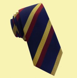 Navy Blue Red Yellow Stripes Groomsmen Groom Wedding Narrow Mens Neck Tie 