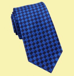 Cobalt Blue Textured Diamond Groomsmen Groom Wedding Narrow Mens Neck Tie 