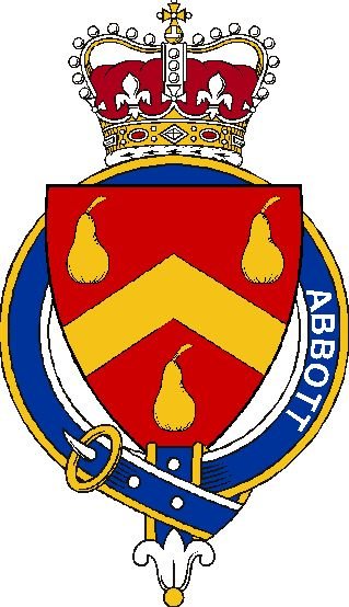 Image 1 of Abbott English Coat of Arms Print Abbott English Family Crest Print 