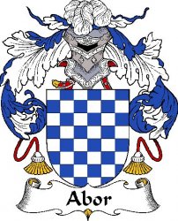 Abor Spanish Coat of Arms Large Print Abor Spanish Family Crest 