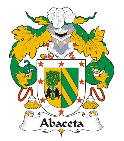 Image 0 of Abaceta Spanish Coat of Arms Large Print Abaceta Spanish Family Crest 