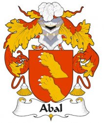 Abal Spanish Coat of Arms Print Abal Spanish Family Crest Print