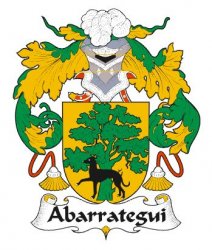 Abarrategui Spanish Coat of Arms Large Print Abarrategui Spanish Family Crest 