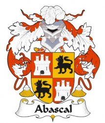Abascal Spanish Coat of Arms Large Print Abascal Spanish Family Crest 