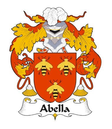 Image 0 of Abella Spanish Coat of Arms Print Abella Spanish Family Crest Print