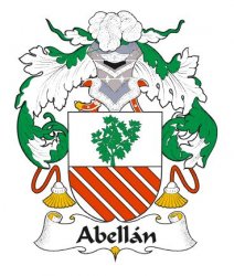 Abellan Spanish Coat of Arms Large Print Abellan Spanish Family Crest 