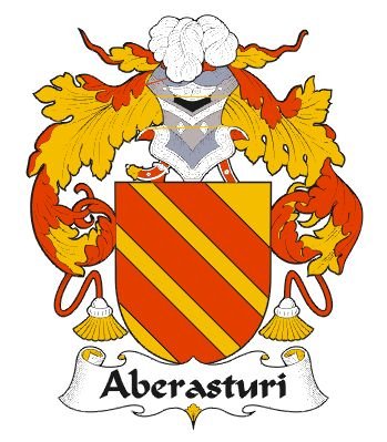Image 0 of Aberasturi Spanish Coat of Arms Large Print Aberasturi Spanish Family Crest 