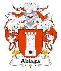 Abiaga Spanish Coat of Arms Print Abiaga Spanish Family Crest Print
