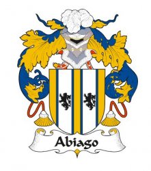 Abiago Spanish Coat of Arms Large Print Abiago Spanish Family Crest 
