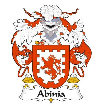 Image 0 of Abinia Spanish Coat of Arms Print Abinia Spanish Family Crest Print
