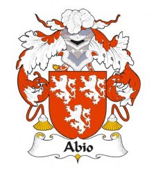 Abio Spanish Coat of Arms Large Print Abio Spanish Family Crest 