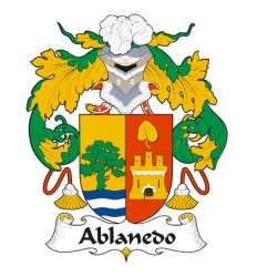 Ablanedo Spanish Coat of Arms Large Print Ablanedo Spanish Family Crest 