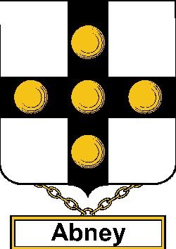 Image 0 of Abney English Coat of Arms Print Abney English Family Crest Print 