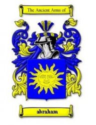 Abraham Coat of Arms Surname Large Print Abraham Family Crest 