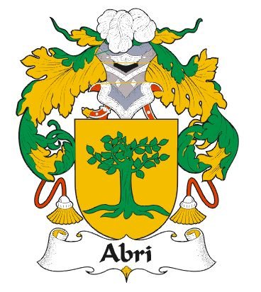 Image 0 of Abri Spanish Coat of Arms Print Abri Spanish Family Crest Print