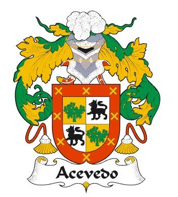 Image 0 of Acevedo Spanish Coat of Arms Large Print Acevedo Spanish Family Crest 