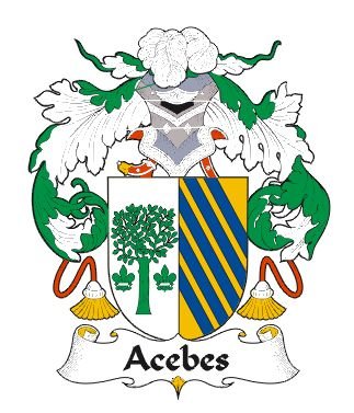 Image 0 of Acebes Spanish Coat of Arms Large Print Acebes Spanish Family Crest 