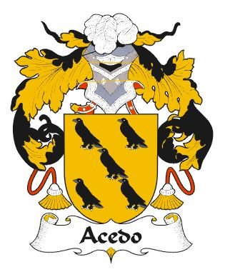 Image 0 of Acedo Spanish Coat of Arms Print Acedo Spanish Family Crest Print