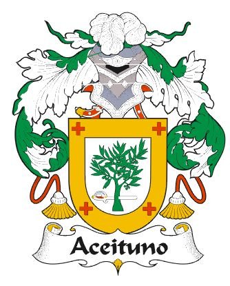 Image 0 of Aceituno Spanish Coat of Arms Print Aceituno Spanish Family Crest Print