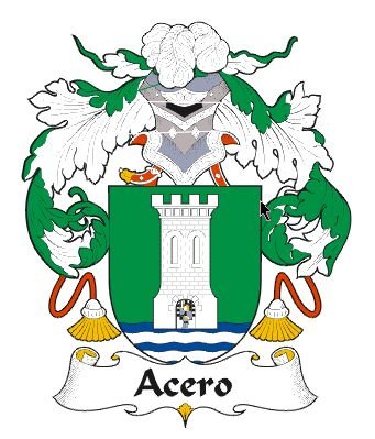 Image 0 of Acero Spanish Coat of Arms Large Print Acero Spanish Family Crest 