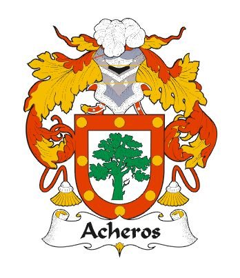 Image 0 of Acheros Spanish Coat of Arms Print Acheros Spanish Family Crest Print