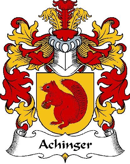 Image 0 of Achinger Polish Coat of Arms Large Print Achinger Polish Family Crest 