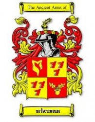 Ackerman Coat of Arms Surname Large Print Ackerman Family Crest 