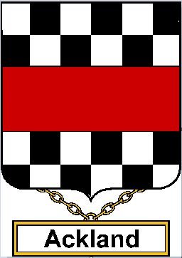 Image 0 of Ackland English Coat of Arms Print Ackland English Family Crest Print 