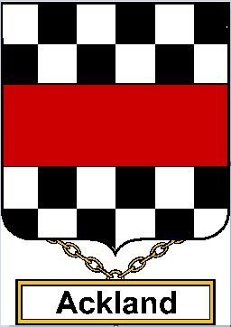 Image 0 of Ackland English Coat of Arms Large Print Ackland English Family Crest  