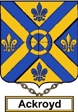 Image 0 of Ackroyd English Coat of Arms Print Ackroyd English Family Crest Print 