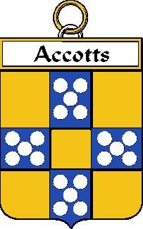 Image 3 of Accotts Irish Coat of Arms Large Print Accotts Irish Family Crest 