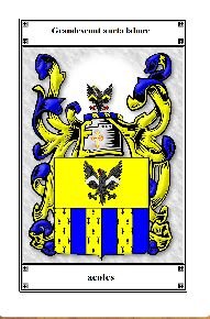 Image 2 of Acotes Irish Coat of Arms Print Acotes Irish Family Crest Print