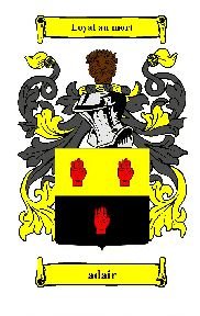 Image 0 of Adair Coat of Arms Surname Print Adair Family Crest Print
