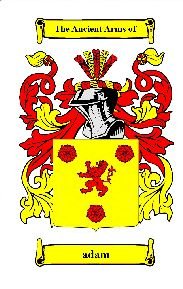 Image 5 of Adam Coat of Arms Surname Print Adam Family Crest Print