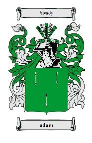 Image 1 of Adam Coat of Arms Surname Print Adam Family Crest Print