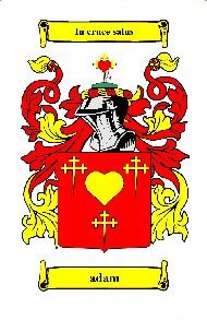 Image 3 of Adam Coat of Arms Surname Large Print Adam Family Crest 