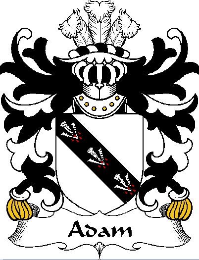 Image 1 of Adam Welsh Coat of Arms Large Print Adam Welsh Family Crest 