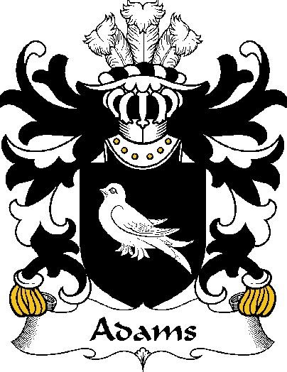 Image 1 of Adams Welsh Coat of Arms Large Print Adams Welsh Family Crest 